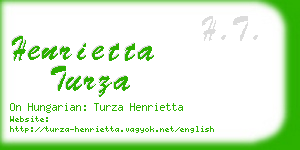henrietta turza business card
